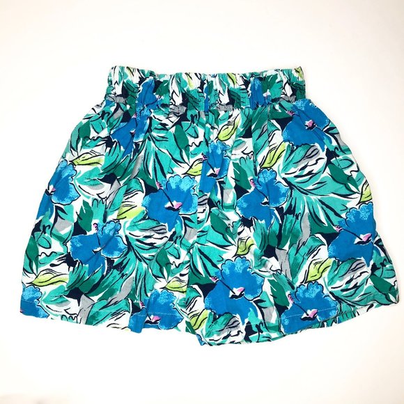 Vintage Pants - Vintage Gin Tonic High Waisted Floral Bubble Short